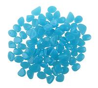 Buhdjfnke 100 Man-Made Glow in The Dark Ciottoli di Pietra per Garden Walkway Blue