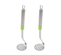 Buhdjfnke 2 Pezzi In Acciaio Spremiaglio Polpette Gadget da Cucina Multifunzionale Schiacciapatate Manuale Verde