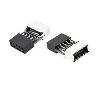 Buhdjfnke 2Pcs Adattatore Convertitore Connettore da USB 2.0 A 9 Pin A Tipo-e 20 Pin per Scheda Madre Adattatore Header Type e per Scheda Madre PC USB2.0 9Pin A Connettore Type-e 20Pin