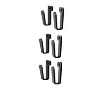 Buhdjfnke 3 Paia di Ganci per Cappelli per Porta Cappelli da Parete per Espositori per Cappelli, Robuste Staffe per Ganci per Cappelli Neri