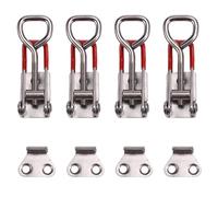 Buhdjfnke 4PCS Fermaglio A Leva Regolabile In Metallo per Cassetta Degli Attrezzi, con Serratura A Scatto Rapido e Morsetto Antiscivolo A Molla.