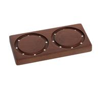 Buhdjfnke 58mm Placca di Stoccaggio del Portafiltro per Caffè In Legno Massiccio con Base Magnetica da Parete