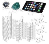 Buhdjfnke 72pcs Rocce Display Stand, 3 Dimensioni Crystal Stands for Display Sfera Acrilico Porta di per Pietre Minerale di Geodi Rocci