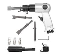 Buhdjfnke Air Hammer& 4PCS Chisels Round Shank, 4500BPM Pneumatic Tool With Rust Removal Air Scaler, For Cutting Scraping