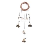 Buhdjfnke Appendiabiti per Porta con Campanelli Eolici da Strega per Maniglia della Porta per Protezione, Campanelli Eolici in Rattan Fatti A Mano Decorazione Strega