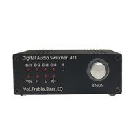 Buhdjfnke Audio Switcher 4-in-1 Interruttore Audio Stereo Vol Treble EQ con Interruttore Audio Professionale