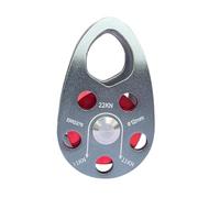 Buhdjfnke Carrucola per Arrampicata su in Lega di Alluminio 22KN Leggera, Portatile, Resistente, Fissa, Altalena Singola, Grigia e