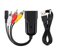 Buhdjfnke Convertitore Audio Video Compatibile da Ad AV (), Supporto 1080P, NTSC/PAL, per Console di Gioco/TV/STB