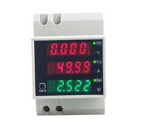 Buhdjfnke D52-2058 Wattmetro Din Rail Volt Amperometro Factor di Potenza Meter AC80-300V Multifunzione Kwh Hz Meter 0-100A Diametro del Foro 15.5mm (Trasformatore Esterno)