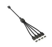 Buhdjfnke di Prolunga 5V un 3 Pin per Scheda Madre del Computer Prolunga di Connessione Hub 1 Punto 4 Splitter ARGB, Nero