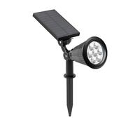 Buhdjfnke Faretto Solare da Terra A 7 LED Faretto da Esterno IP65 Impermeabile Faretto da Giardino A Luminosità Regolabile,A