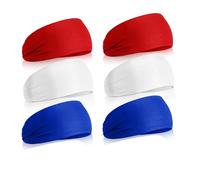 Buhdjfnke Fasce per Capelli da per Bambini in Confezione Multipla, 6 Fasce per Capelli da Calcio Che Assorbono Il Sudore per Ragazzi e Ragazze.