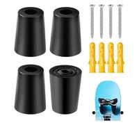 Buhdjfnke Gancio Verticale per Sci da 4 Pezzi con Tasselli di Espansione A Vite, Portasci Verticale per Riporre e Mostrare in Modo Sicuro I Tuoi Sci A