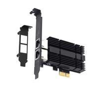 Buhdjfnke I226 Chipset 2.5G per PCIE A RJ45 Scheda di Rete Dual Porta Gigabit Ethernet 100/1000/2500MBPS Adattatore di Rete per PC