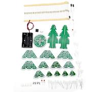Buhdjfnke Kit DIY per Albero di Natale Stereo 3D LED Kit Circuito Flash LED Rosso/Verde/Giallo per L'Apprendimento Della Pratica di Saldatura Elettronica
