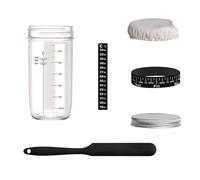 Buhdjfnke Kit per Pasta Madre, Barattoli di Vetro per Pane con Pasta Madre, Barattoli Ermetici da 730 Ml