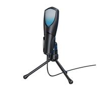 Buhdjfnke Live Streaming Video Conference Microfono da Gioco Microfono Professionale Desktop USB Condenser Microfono RGB Light