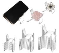 Buhdjfnke Mini Cavalletto Sta per Display Porta Acrilica di Dimensioni Set A 3 Pezzi per, Pietra, Geodi, Piccoli Oggetti da Collezione (72pc)