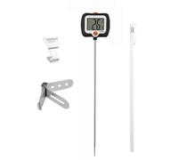 Buhdjfnke Misuratore da Cucina con Clip per Pentola Indicatore di Temperatura Caramelle con Display Girevole Misurazione 'Olio per Friggere Sonda Lunga Indicatore A Candela A