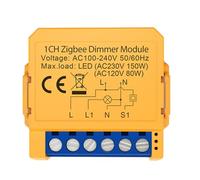 Buhdjfnke Modulo Interruttore Dimmer Intelligente Tuya Zigbee Controllo 1 Canale Luci LED Interruttore Dimmerabile Regolazione Continua+Controllo Vocale