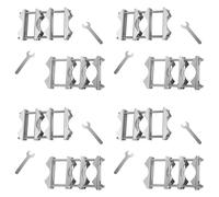 Buhdjfnke Morsetto per Albero un Doppia Antenna da 8 Pezzi Blocco per Ganasce un V con Bulloni da Albero un Morsetto per Albero, Portaombrelli per Patio per Impieghi Gravosi da un