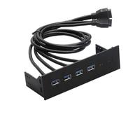 Buhdjfnke Pannello Frontale Hub 5.25" Scheda di Conversione 4 Porte PCI-e A USB3.0 per Scheda di Espansione Computer unità Ottica per Computer Plug And Play