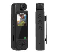 Buhdjfnke Per Sicurezza Registratore per Forze 'Ordine 1080p Telecamera A Infrarossi con Visione Notturna e Schermo Mini Clip Posteriore Dispositivo di Registrazione delle Prove