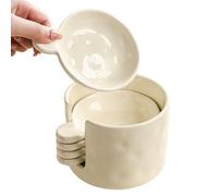 Buhdjfnke Piatto per Salse In Ceramica Spessa e Resistente al, Piatto Aromatizzato Alla Crema con Set per Riporre Le Bacchette, Piatto per Salse