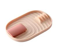 Buhdjfnke Porta-Coperchio Pieghevole per Pentole, Porta-Spatola, Porta-Oggetti Integrato, Porta-Oggetti per Fornelli da Cucina, Strumenti per il Drenaggio Rosa