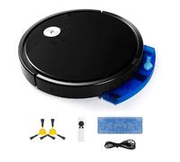 Buhdjfnke RS800 5-In-1 con Aspirapolvere Robot Intelligente Super Silenzioso Lavaggio A e A Secco Elettrodomestico Facile Installazione Nero,B