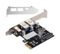 Buhdjfnke Scheda di Espansione Scheda Grafica Desktop PCI-E1 X A USB3.1 Tipo-C Scheda USB3.0 A Scheda Adattatore Inserimento e Indietro
