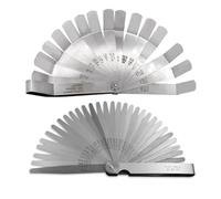 Buhdjfnke Set di Spessimetri, 32 Lame Coniche e 16 Lame Offset, Spessimetro con Doppia Marcatura SAE e Metrico