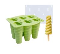 Buhdjfnke Stampi per Ghiaccioli in Silicone da 2 Pezzi Stampi per Gelato Fatto in Casa per Bambini Macchina per Ghiaccioli per Uso Alimentare Facile da Pulire,Verde