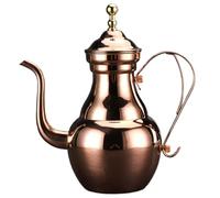 Buhdjfnke Teiera In Acciaio con Design A Forma di Fiore, Teiera Fine, Teiera con Bocca Lunga, per Hotel, Ristoranti, Filtri per Bubble Tea,