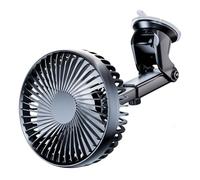 Buhdjfnke Ventilatore da Scrivania per Parabrezza 12V/24V USB con Ventosa, Raffreddatore Auto, Ventilatore per Cruscotto Auto Regolabile A 360 Gradi, Ventilatore Mini per Auto A 3 velocità.