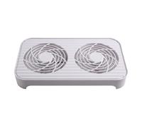 Buhdjfnke Z-X4 White Pc Cooling Fan Kit Accessory 14cm Dual Fan Low Noise Design Stackable USB Interface Router/Micro-Radiator Base 65.8CFM