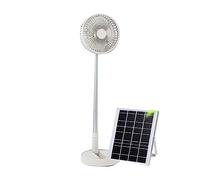 Buhelyc Ventilatore A Movimento Oscillante con Pannello Solare, 6" Pieghevole Ventilatore, Altezza Regolabile, 3 velocità Sistema Raffreddante, Silenzioso, Ricaricabile, per Casa, Ufficio