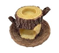 Buhygn Mangiatoia per uccelli da appendere all'aperto, per cibo a forma di ceppo d'albero, mangiatoia per uccelli da esterno, per patio, prato, finestra, balcone, terrazza, giardino, cortile