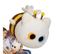 Buhygn Piccola ape, peluche di ape simpatico giocattolo, cuscino morbido, vasta gamma di applicazione, esaltatori di spazio, nero, per bambini, ragazze e decorazioni per la camera da letto
