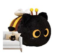 Buhygn Piccola ape, peluche di ape simpatico giocattolo, cuscino morbido, vasta gamma di applicazione, esaltatori di spazio, nero, per bambini, ragazze e decorazioni per la camera da letto