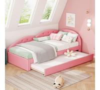 buiesjole Divano letto 90 x 200 cm, dotato di letto estraibile, elegante e semplice, in poliuretano, colore: rosa
