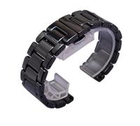 BUIEX Fascia d'oro ceramica 20mm 22mm dark snowy cinghia adatto compatibile con Ama-Zfit GTS/GTR 4 Rilascio rapido della catena di orologi da 2 mm/BIP (Color : Black Polished, Size : 18mm)