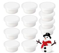 Build A Snowman Christmas Kit - 12 pezzi fai da te in argilla artigianale con accessori, sciarpe e mini oggetti di scena per bambini dai 3 anni in su