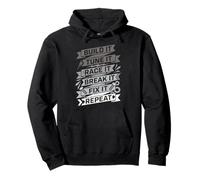 Build It Tune It Race It Break It Fix It Repeat Car Lover Felpa con Cappuccio