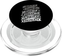 Build It Tune It Race It Break It Fix It Repeat Car Lover PopSockets PopGrip per MagSafe