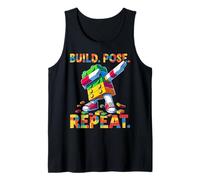 Build Pose Repeat Funny Blocks Bricks Toy Master Builder Canotta
