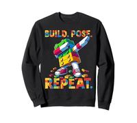 Build Pose Repeat Funny Blocks Bricks Toy Master Builder Felpa