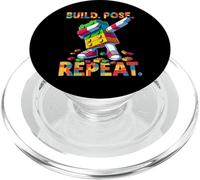 Build Pose Repeat Funny Blocks Bricks Toy Master Builder PopSockets PopGrip per MagSafe