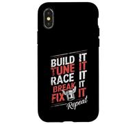 Build Tune Race Break Fix It Repeat Cacciavite Motorsport Custodia per iPhone X/XS