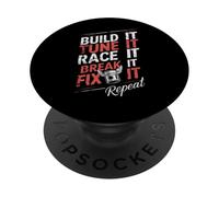 Build Tune Race Break Fix It Repeat Cacciavite Motorsport PopSockets PopGrip Adesivo